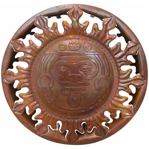 Mexican Wall Lamp 24" Aztec Sun