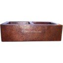 Copper Apron Sink 2 Bowls 50/50