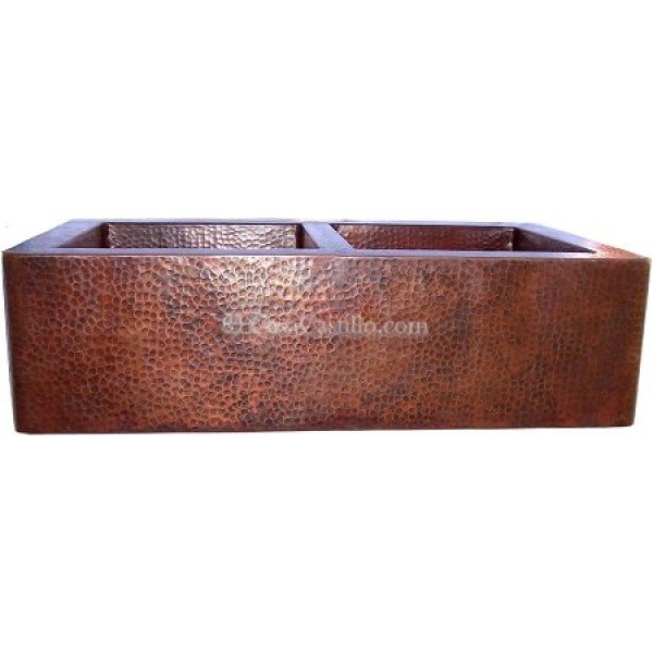 Copper Apron Sink 2 Bowls 50/50