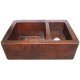 Copper Apron Sink 2 Bowls 60/40