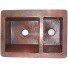 Copper Apron Sink 2 Bowls 60/40