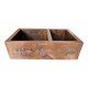 Copper Apron Sink 2 Bowls 60/40 Grapevines
