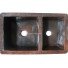 Copper Apron Sink 2 Bowls 60/40 Horses