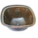 Copper Sink Square "Grapes"