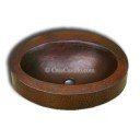 Copper Vessel Sink Round Valley
