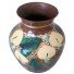 Hand Painted Copper Vase Lillies