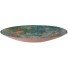 Hand Painted Copper Vessel Sink Round Peacock