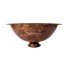 Hand Painted Copper Vessel Sink Round Sunflower Blaze
