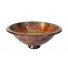 Hand Painted Copper Vessel Sink Round Sunflower Blaze