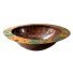 Hand Painted Copper Sink Round Orange Blossoms