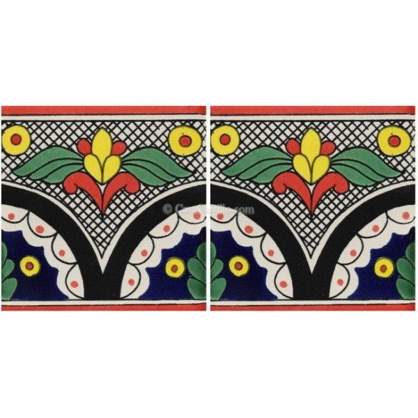 Mexican Talavera Border Tile Cananea