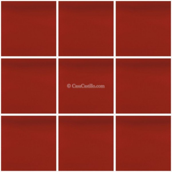 Mexican Talavera Tiles Red Intense
