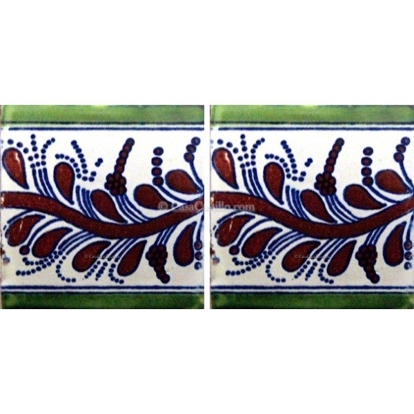 Mexican Talavera Border Tile Romita