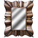 Mexican Tin Mirror Elegant Wavy Mexican Tin Mirror Elegant Wavy