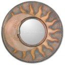 Hand Painted Mexican Tin Mirror Eclipse Hand Painted Mexican Tin Mirror Eclipse