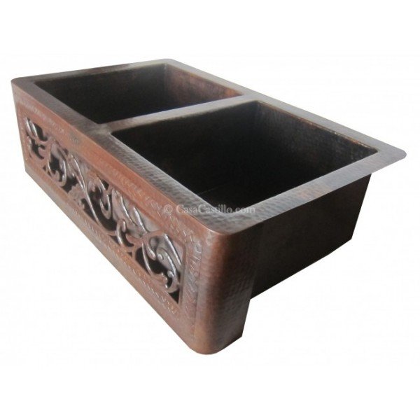 Copper Apron Sink 2 Bowls Murillo