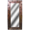 Mexican Tin Mirror with Copper Finish Casquillas Mexican Tin Mirror with Copper Finish Casquillas