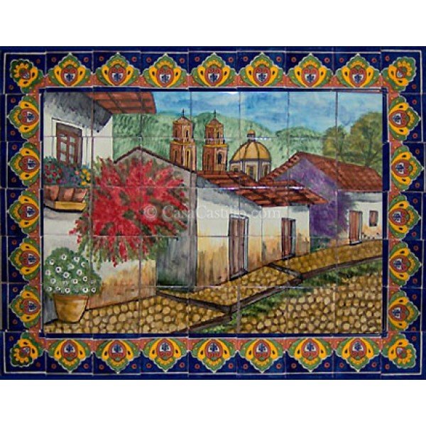 Mexican Talavera Mural Pueblo 2