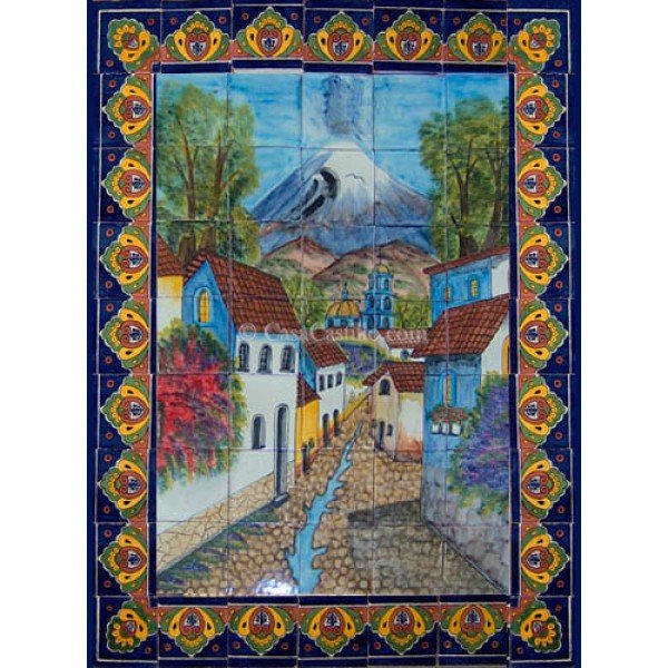 Mexican Talavera Mural Pueblo 5