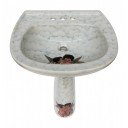 Mexican Talavera Pedestal Sink Angelitos